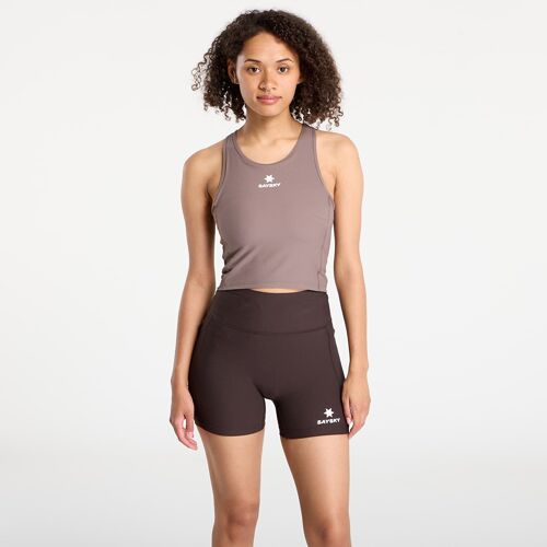 Saysky W Combat Rib Crop Top Taupe M