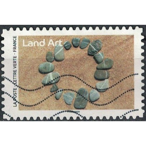 France 2024 Oblitéré Used Land Art Cercle Fait De Galets Dans Le Sable Y&t Fr 2379
