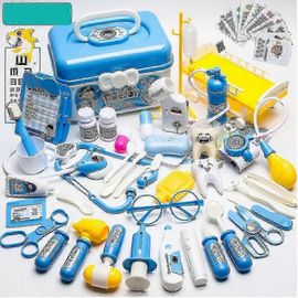 Enfants Médecin Cas Jouet,Médecin Kit Stetoscope Outils Cadeau Pour Garçon Et Fille (bleu)
