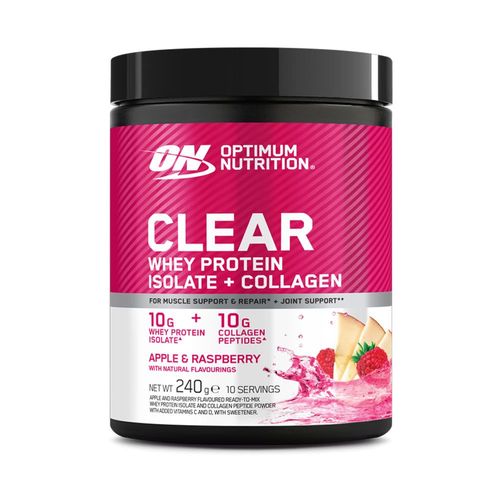 Clear Whey Protein Isolate + Collagen (240g)|Apple Et Raspberry| Whey Isolate|Optimum Nutrition 