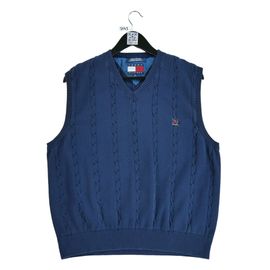 Reconditionné - Pull Tommy Hilfiger Torsadé - Taille Xl - Homme - Marine