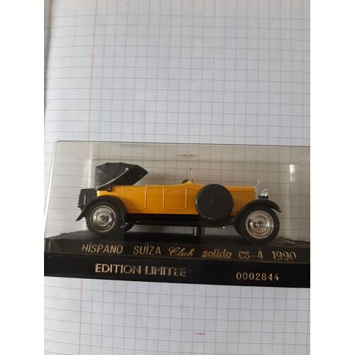 Voiture Solido Hispano Suiza Cs 4 1990 Édition Limitée 0002844