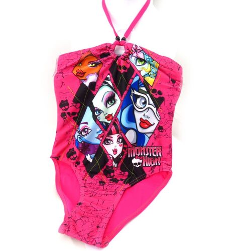 Promotion ! Maillot De Bain Enfant 'monster High' Rose Noir (1 Pièce)