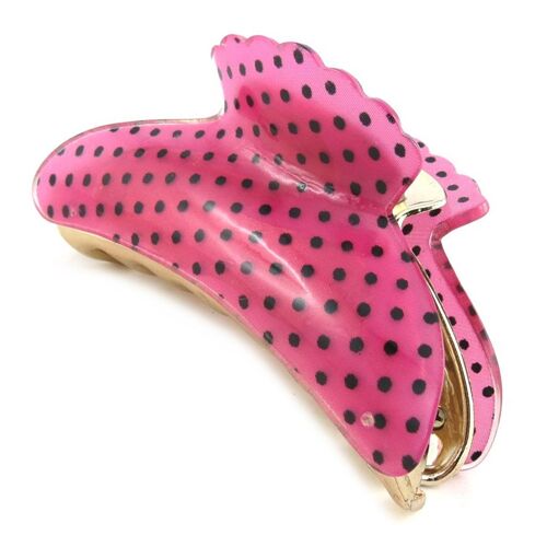 Promotion ! Pince Créateur 'scarlett' Rose Doré (Petits Pois) - 9x4 Cm