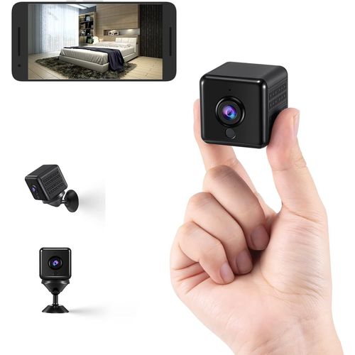 4K Camera Espion Camera Surveillance WiFi Mini Caméra de Surveillance Interieur sans Fil Longue Batteries avec Détection Mouvement Vision Nocturne Micro Camera pour Bébé Maison Chat Animaux Auto