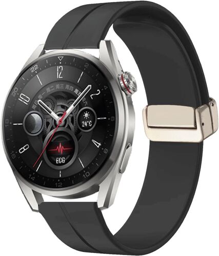 Bracelet De Montre Magnétique En Silicone Compatible Avec Omega X Swatch Moonswatch Samsung Galaxy Watch 5 41 Mm/Galaxy Watch Active 2 40 Mm/44 Mm/43 Mm/47 Mm,Huawei Watch Gt 2/3 42 Mm