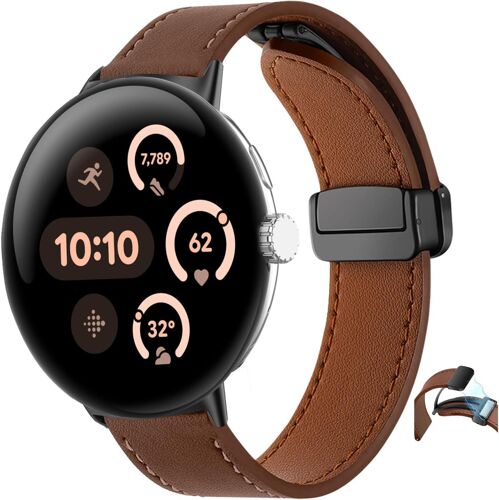 Pu Cuir Bracelet Pour Google Pixel Watch 3 41mm/Pixel Watch 2/Pixel Watch,Souple Bande Réglable Magnétique Remplacement Cuir Pour Google Pixel Watch 3 41mm/Pixel Watch 2/Pixel Watch.[H370]