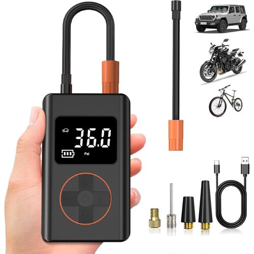 Mevronisshop-Gonfleur Pneus Voiture 150psi Compresseur À Air Portatif Gonfleur Pneus Voiture Sans Fil Mini Compresseur Voiture Portable