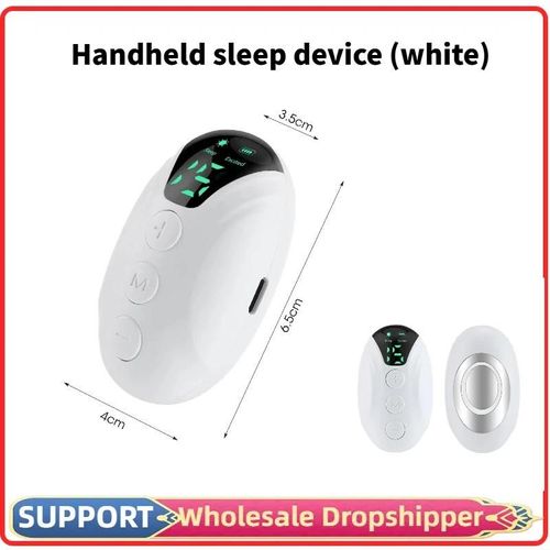 Euty-Machine De Sommeil Portative,Aide Au Sommeil,Chargement Usb,Instrument De Sommeil Intelligent,Aide Au Sommeil À Microcourant Pour L'anxiété Nocturne-1pcs White