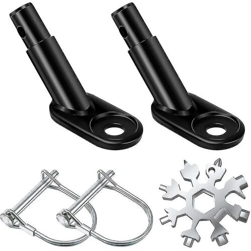 2 Ensembles Coupleur De Remorque De Vélo Connecteur En Acier Adaptateur D'attelage De Remorque De Vélo Coupleur De Montage D'attelage De Remorque Avec Outil Multifonction De Flocon De Neige 18 En 1