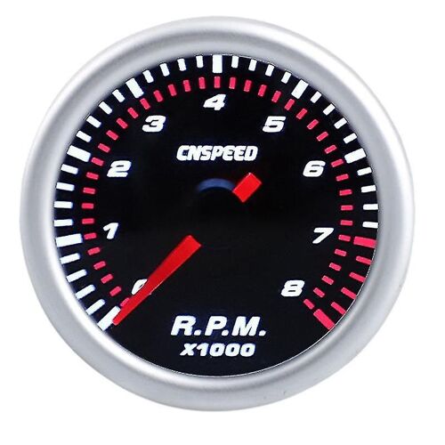2inch 52mm Auto Car Tachymeter Tacho Gauge 0-8000 Rpm 12v Universal Car Motor White Led Meter Poin