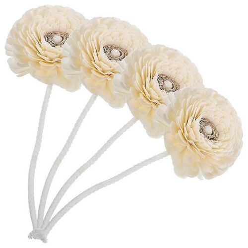 4pcs diffuseur fleurs aromathérapies naturelles roseau fleurs placement recharge huile essentielle arôme diffuseur bâton corde parfum d'intérieur