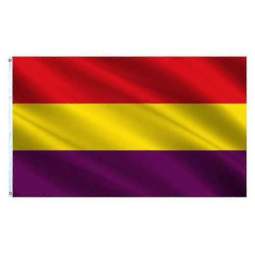 Flagnshow 2X3/3X5 FT Drapeau républicain espagnol Espana République Affiche militaire Bannière Espagne Drapeaux