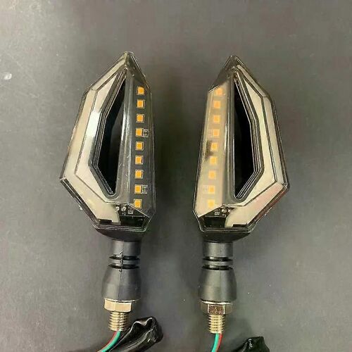 1pcs Dc12v Led Moto Clignotant Feux Pliable Moto Ambre Indicateur Clignotant Moto Avant Feux Signal Lampe