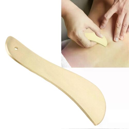 Outil Facial Gua Sha En Laiton Planche De Grattage Outil De Massage Gua Sha Pour Le Visage Épaule Cou Instrument De Grattage Facial En Laiton