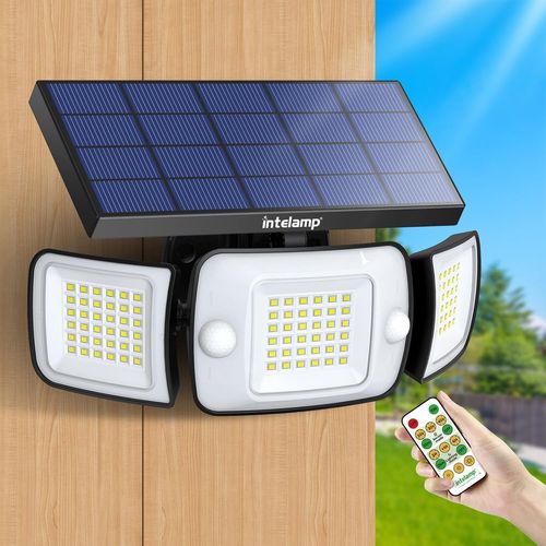 Projecteur Solaire Extérieur Solaire Projecteur Led Extérieur 6000Mah Batterie Extérieure 1200Lm Puissant Détecteur De Mouvement Télécommande