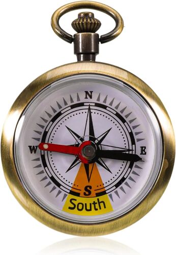 Boussole De Poche Portable En Laiton Étanche Pour Activités De Plein Air, Camping, Randonnée