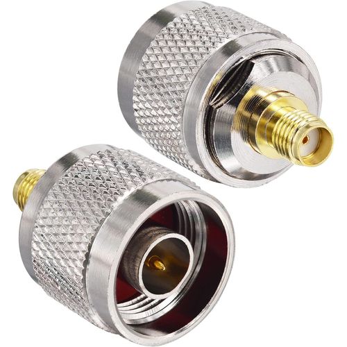 BOOBRIE RF Adaptateur Coaxial Type N vers SMA Connecteur N Mâle vers SMA Femelle Convertisseur pour Antenne, Amplificateur WiFi, Répéteur Pack de 2