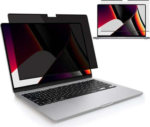 Protection Écran Anti Spy compatible avec MacBook Pro 14 [Model No. A2442 I A2779 I A2992] Filtre magnétique Amovible Vitre Confidentialité
