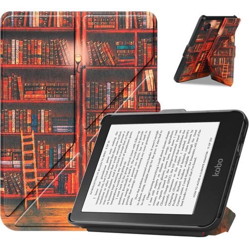 GUOP-Slimshell Coque De Protection Pour Kobo Clara Colour/Bw 2024/2E 2022 Liseuse 6"",Étui Magnétique Auto Réveil/Sommeil - Library