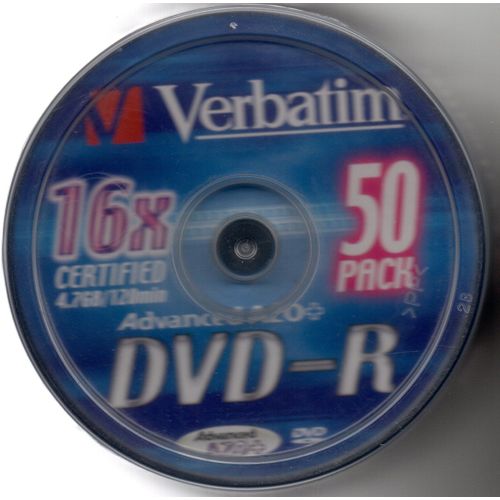VERBATIM SPINDLE DE 50 DVD-R