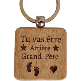 Carte Annonce Grossesse Grand Mère Vendu Avec Porte Clé Perles Dorés Et Boules En Silicone - Demande Veux Tu être Ma Mamie - Porte Clé Personnalisé 10 Couleurs Au Choix- Devenir Grand