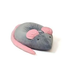 Go Gift Sac Sako Pouffe Souris Gris-Rose L 110 X 80 Cm - 5905359291510