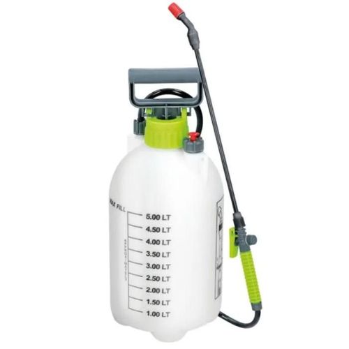 Pulvérisateur à pression - Kinzo - 5L - Poignée ergonomique - Tête de pulvérisation réglable - Jardinage facile