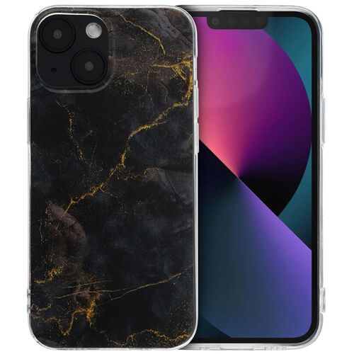 iMoshion Coque Design iPhone 13 Mini Black Marble