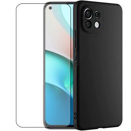 Film Protecteur Verre Trempé Pour Xiaomi Mi 11 6.81" + Coque De Protection Noir Souple - Visiodirect -