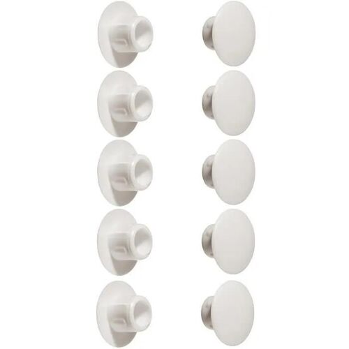 Cache trou - CYCLINGCOLORS - 8.5mm - Blanc RAL 9010 - Lot de 10 - Plastique