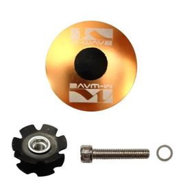 Bouchon De Direction Aluminium Jaune Or Tube 1 1/8" Potence Capot Etoile Oversized Velo Cycle Vtt Vtc Ville Route