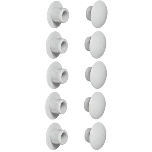 Cache trou - CYCLINGCOLORS - 8.5mm - Gris clair RAL 7035 - Lot de 10 - Plastique
