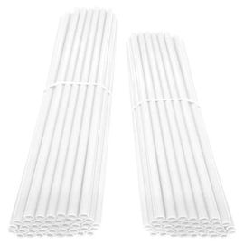 80x Couvre Rayon Blanc Roue Avant Arriere Jante Tube Paille Fendue 190mm 210mm Velo Cyclomoteur Moto Cross Enduro Dirt