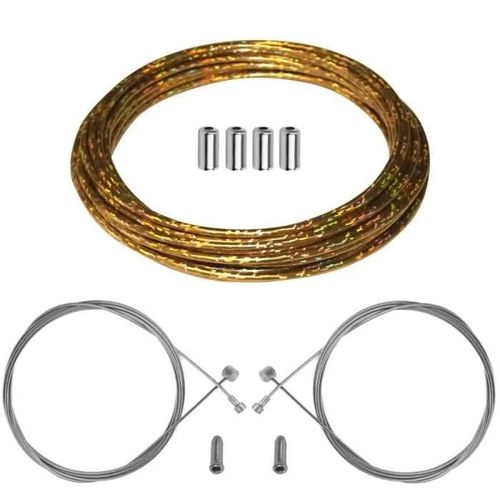 Kit Câble Gaine De Frein Vélo Cyclingcolors - Jaune - Route/Vtt - Téflon - Universel