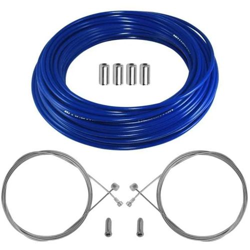 Kit Câble Gaine De Frein Vélo Bleu Cyclingcolors - Route Vtt - Téflon - Universel