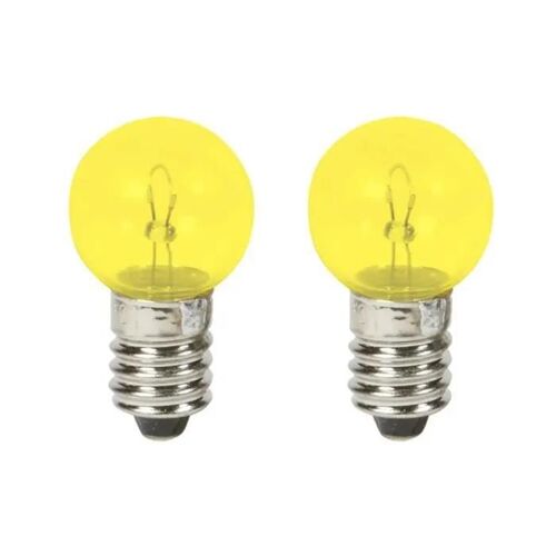 2x Ampoule 6v 6w E10 Jaune Culot A Visser Cyclomoteur Mobylette Velosolex Vintage