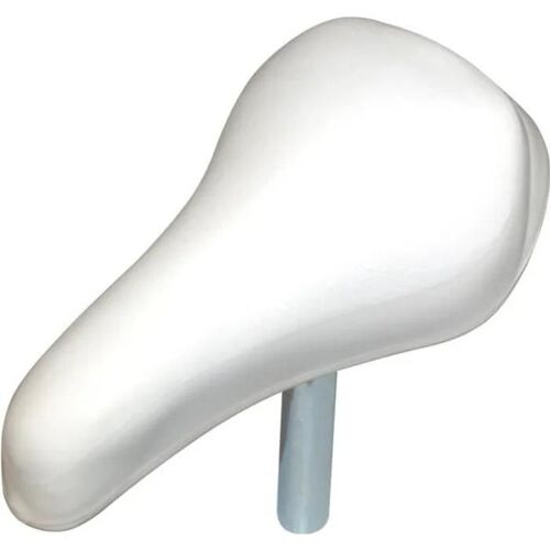 Selle Vélo Bmx Blanche Enfant Assise Mousse Confort Avec Tige 22mm 140mm Universelle Femme Draisienne