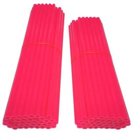 80x Couvre Rayon Rose Fluo Roue Avant Arriere Jante Tube Paille Fendue 190mm 210mm Velo Cyclomoteur Moto Cross Enduro Dirt