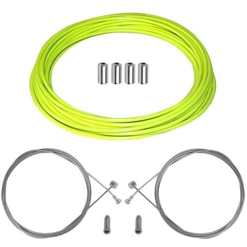 Kit Câble Gaine De Frein Vélo Jaune Fluo - Cyclingcolors - Universel