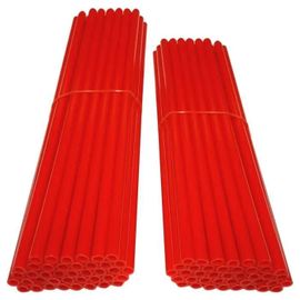 80x Couvre Rayon Rouge Roue Avant Arriere Jante Tube Paille Fendue 190mm 210mm Velo Cyclomoteur Moto Cross Enduro Dirt
