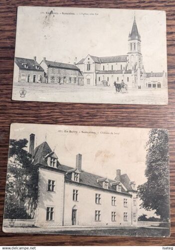 Carte Postale Sancoins (Cher 18) : Château De Jouy - Eglise Côté Est