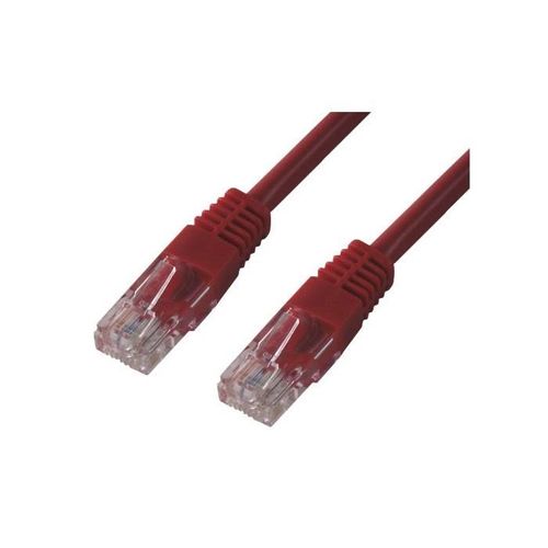 MCL SAMAR Câble de réseau RJ-45 non blindé CAT 5e 50 cm Rouge