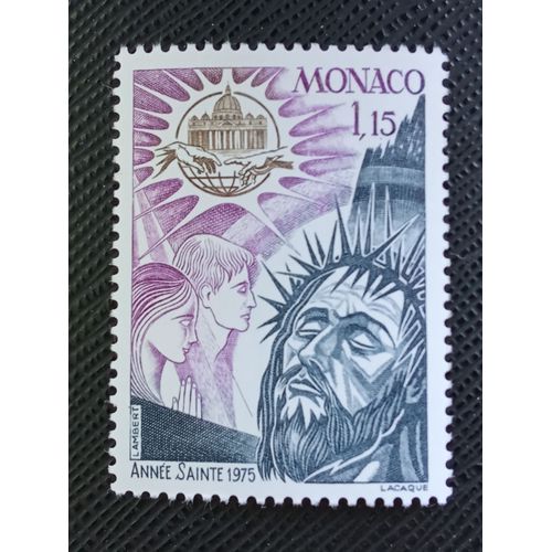 Timbre Monaco Y T 1015 Année Sainte 1975 ( 060809 )