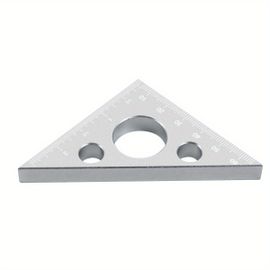 Règle à angle droit en aluminium,règle de travail de calcul,règle triangulaire,échelles,carré de charpentier de allumer iste,recommande des outils de mesure,jauge - Type Silvery #A