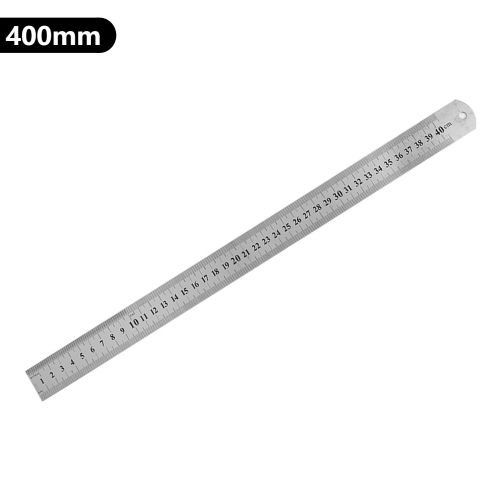 Règle droite en métal en acier inoxydable,outil de mesure de précision double face,échelle MeaccelerRuler,accessoires 15-40cm - Type 400mm