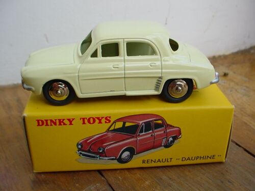 Dinky Atlas Ref 24e Renault Dauphine Creme N:B-Dinky Toys
