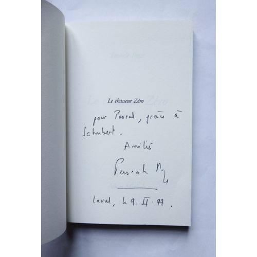 Pascale Roze Le Chasseur Zéro Avec Un Envoi Autographe Signé 1996 Albin Michel / Prix Goncourt 1996
