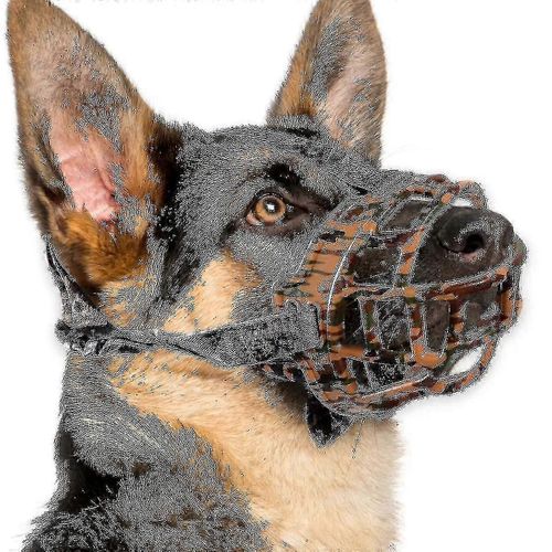 Muselière Pour Chien (2 Camouflages), Muselière En Silicone Pour Petits, Moyens Et Grands Chiens, Muselière Souple Pour Cage, Empêche Les Morsures Et La Mastication, Permet De Boire Et De Haleter, T