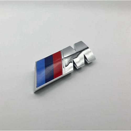 Logo Bmw M Chrome 3d Autocollant Coffre Voiture Badge Sport Monogramme 5,5x2cm